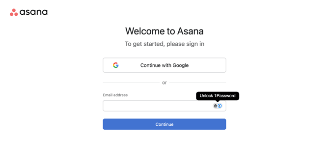 Asana Integration Login