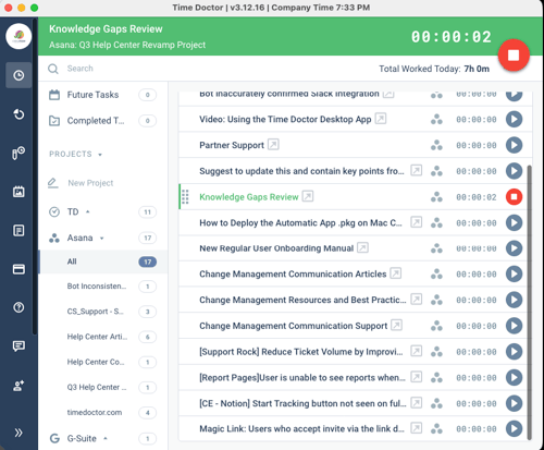 Asana Integration ON Desktop App