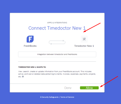 integrate Freshbooks - allow integration